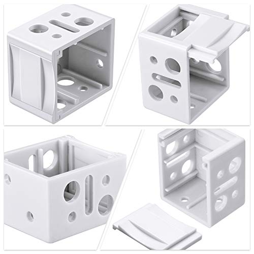 Jetec 1 Inch Blind Brackets White Profile Box Mounting Bracket Window Blinds Headrail Bracket (2) #TOP2