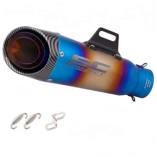 �X���b�v�I���}�t���[ �T�C�����T�[ �ėp �y�ʃX�e�����X�� ����a��38�`50.8mm �ቹ�T�E���h �Ή��Ԏ�FNinja400/Z900RS/CBR250RR/ADV160/MT-03/YZF-R25/V-Strom250/GSX250R ���Ή� (�O�w