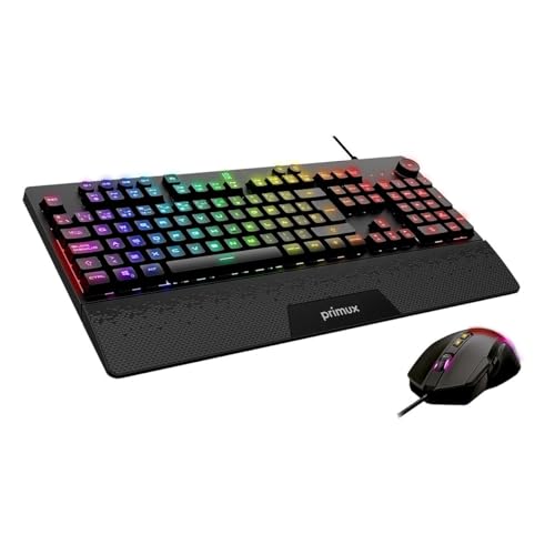 Ya en mundofriki.es: Primux Pack Gaming GT-560 de Teclado y ratón | Teclas programables, Multimedia y con tecnología Anti-ghosting | Ratón con Ocho Botones y sensibilidad Ajustable hasta 10.000DPI | Retroiluminación RGB