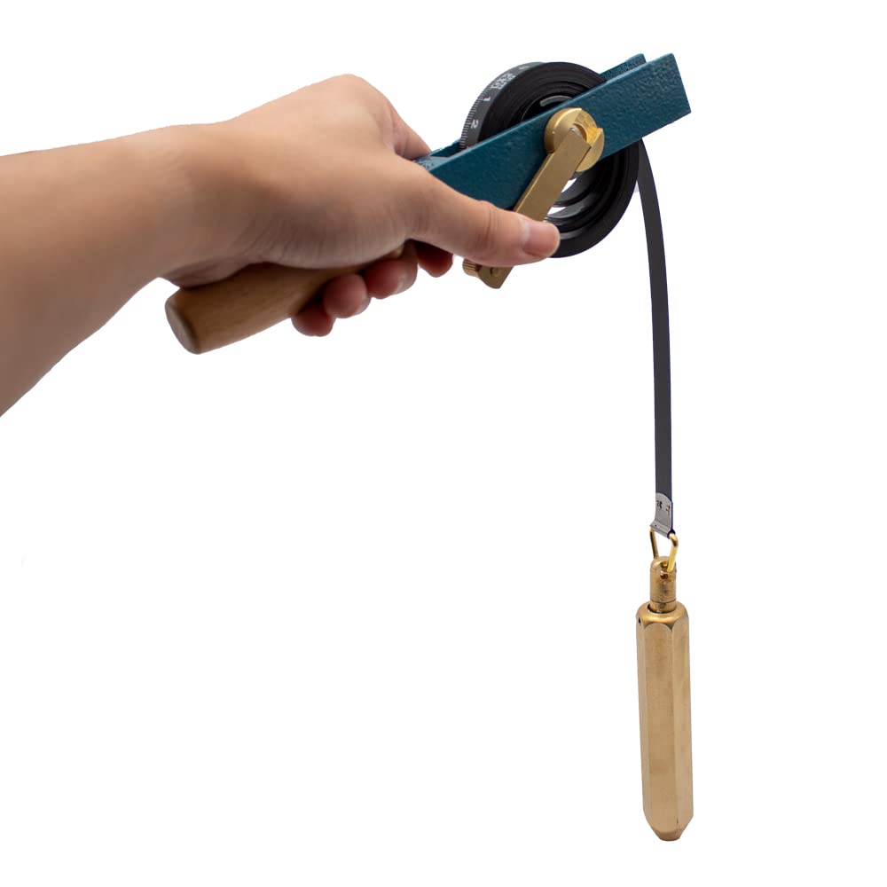 Nastro di Misurazione del Serbatoio dell'Olio a Prova di Esplosione in Acciaio Al Carbonio Portatile Nastro di Misurazione dell'Olio con Fili a Piombo in Ottone 5-30 M (30m)