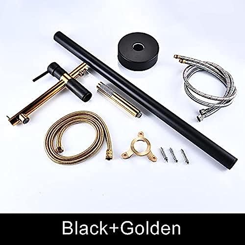 Ensemble de robinets de douche chromés noir mat pour votre espace bain - 4