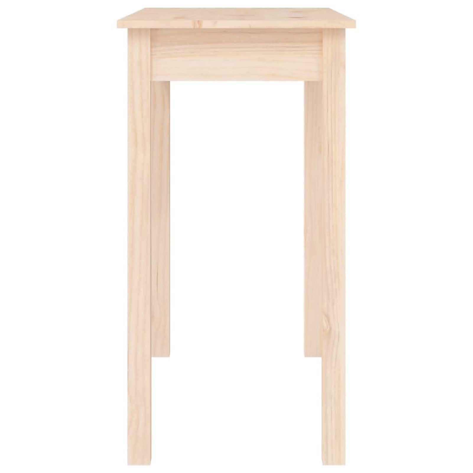 Homgoday Mesa Consola Madera Maciza de Pino 80x40x75 cm Mesas auxiliares de salón,Mesa Consola Recibidor Mueble de Entrada Estrecha Clásica