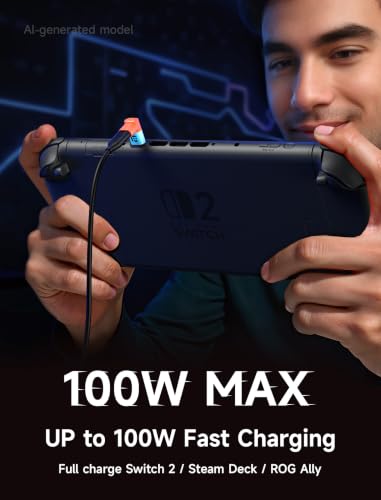 Image of JSAUX 90 Degree USB C to USB C Adapter 2-Pack, 100W 40Gbps, Blue&Orange | Right-angle design reduces cable strain while supporting 100W charging, 40Gbps transfer, and 4K /60Hz video