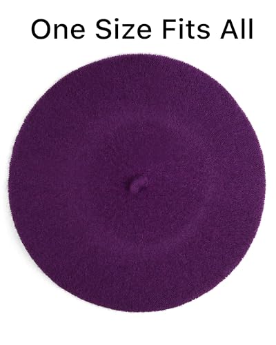 Image of Parquet Solid Color French Beret Hat. Classic French, Casual and Chic Lightweight Cap for Women