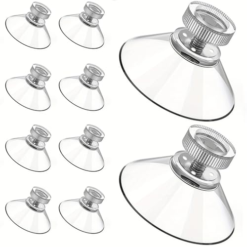 10PCS Suction Cups 40mm Clear Suction suction cups Window Suckers for Glass Suction Cups for Glass Table Top Window Suction Cups Suction Holder with Knurled Nut for Daily Hanging Window Glass Door