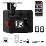 Bluetooth BBQ Temperature Controller, Smart PID Automatic Smoker Fan Kit with 3 Probes, Digital Smoker Thermometer for Big Green Egg, Kamado Joe, Weber, Primo, Vision Grill (External Power Needed)