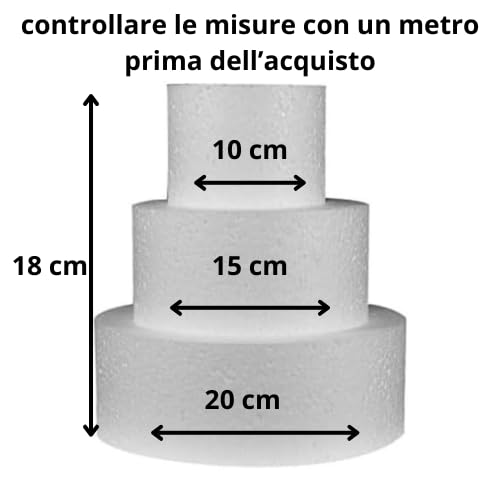 Kit Basi Torta 4 Forme Circolari In Polistirolo Per Cake Design