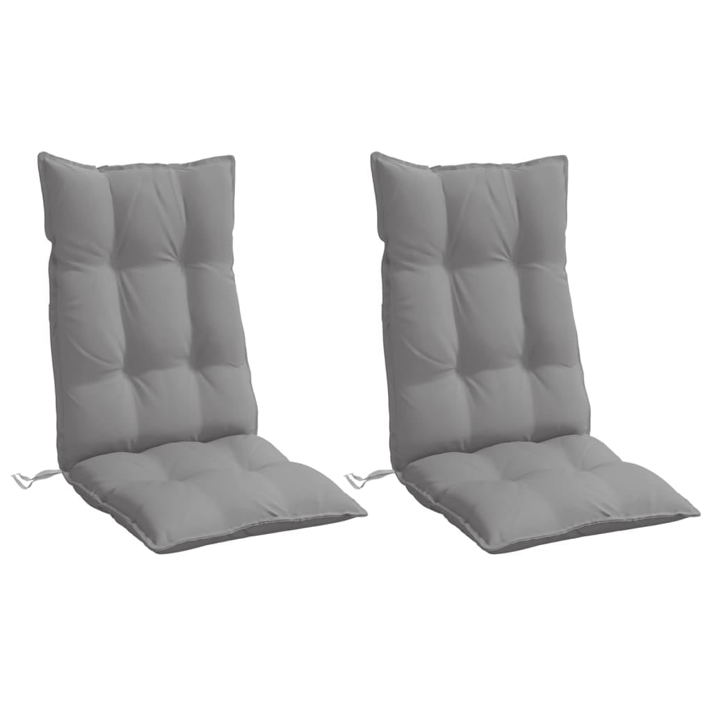 2 cuscini per sedia con schienale alto, in tessuto Oxford, 120 x 50 x 7 cm, impermeabili, antiscivolo, con lacci ed elastici, per sedia da giardino, sala da pranzo, ufficio, balcone, terrazza