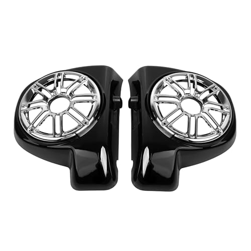 YDLMT Gloss/Vivid Black+Chrome Lower Vented Fairing 6.5