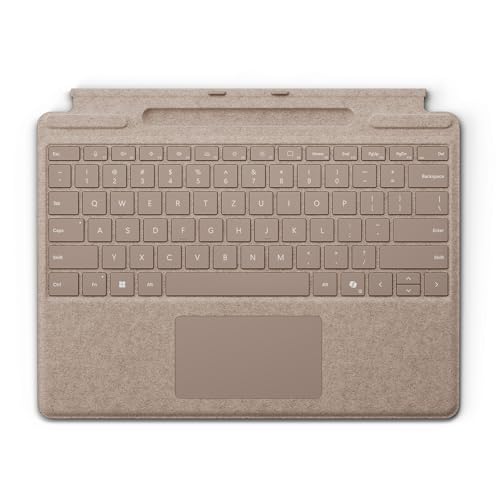 Microsoft Surface Pro Keyboard mit Stiftaufbewahrung | Sand | QWERTZ | kompatibel mit Surface Pro Copilot+ PC (11. Edition) Surface Pro 9 & Surface Pro 8