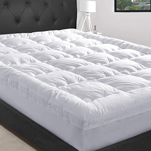 MASVIS Queen Mattress Topper with 8-21”Deep Pocket-2” Thick Double Border Breathable Down Alternative