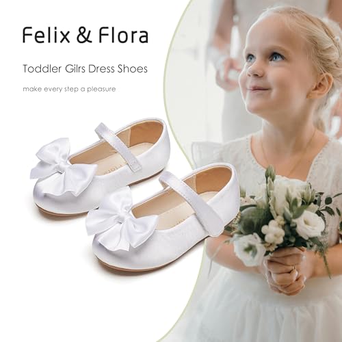 Image of Felix & Flora Toddler Flower Girl Dress Shoes Girl Ballet Flats Party School Shoes Wedding
