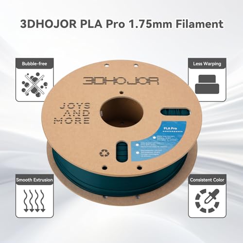 Image of 3DHoJor PLA Pro (PLA+) Filament 1.75mm, 3D Printer Filament, Cardboard Spool, Dimensional Accuracy + /- 0.03 mm - Green, 1kg