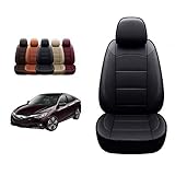 OASIS AUTO 2016-2021 Civic Custom Fit PU Leather Seat Cover Compatible with 2016-2017-2018-2019-2020-2021 Civic Sedan (one Piece on Second Row, Black)