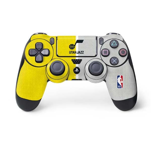 Skinit Decal Gaming Skin Compatible with PS4 Controller - Officially Licensed NBA Utah Jazz Split Canvas Design