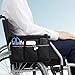 Ouligay Wheelchair Cup Holder Wheelchair Side Bag Wheelchair Armrest Storage Bag to Hang on Side Oversized Zipper Pouch Pocket for Electric Wheelchairs Walker Rollator Scooter