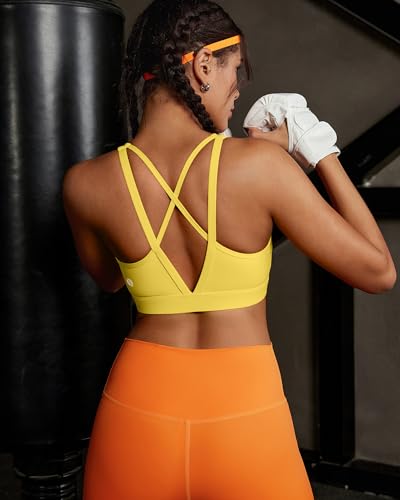 Image of RUNNING GIRL High Impact Sports Bras for Women, High Support Running Sports Bra Moulded Cup Strappy Sports Bras