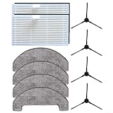 Kit de remplacement pour aspirateur MOVA S800 et Trouver E20 Series Robot Aspirateur Brosse latérale Filtre HEPA Kit de remplacement 2 filtres 4 chiffons serpillères 4 brosses