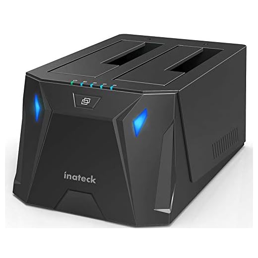 Inateck SATA Hard Drive Docking Station, USB 3.0 SSD Docking Station,Dual Bay,FD2005