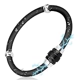 [Skyverse] 【2025 年の新しいアップグレード】静電気除去 ブレスレット 静電気防止グッズ 静電気除去 グッズ 磁気 ゲルマニウム 静電気をより早く除去します 静電気軽減ブレスレット 男女兼用 防水防塵滑り止め 秋冬乾燥季節対応 (ブラック, 18CM)