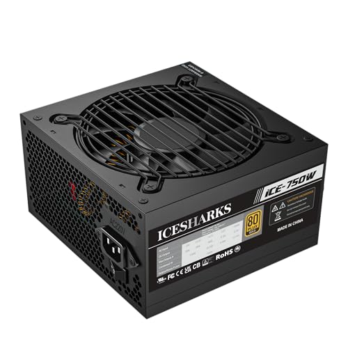 Fuente de poder 750W 80 Plus Gold no modular miniatura 1