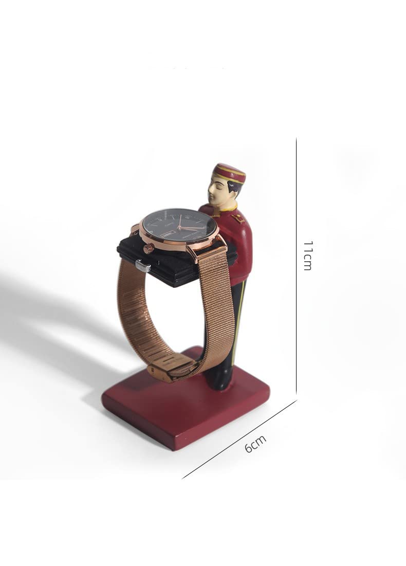Rlmiesy Resin Statue Watch Display Stand Jewelry,Bracelets,Necklaces,Rings Storage Rack for Bedside,Office,Store (waiter)