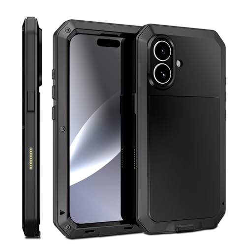 Coque iPhone 17 antichoc métal noir idéale pour sécuriser le téléphone au quotidien