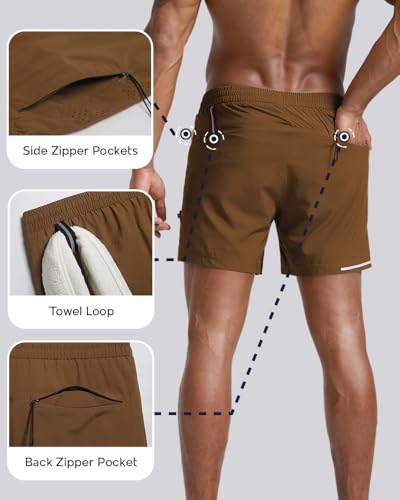 Image of maamgic Men's Athletic Running Shorts with Liner Ultra Lightweight Workout Shorts 5 inch / 7 inch