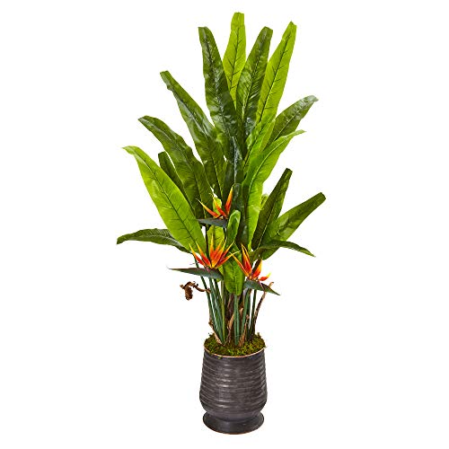 Nearly Natural 62in. Bird Of Paradise Artificial Plant in Decorative Planter