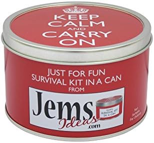 Keep Calm & Carry On Survival Kit In A Can. Humorous Fun Gift For A Birthday Christmas Retirement Good Luck New Job & Leaving. Ideal For Work Office Boss Friend Dad Him Men Present & Card