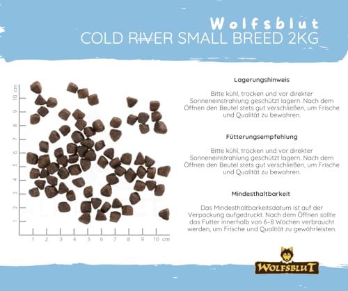 Wolfsblut Cold River Small Breed - 2x2kg Hundefutter – Trockenfutter mit Forelle & Lachs – getreidefrei – optimal für kleine Hunde – mit Süßkartoffeln & Superfoods - Sparpaket