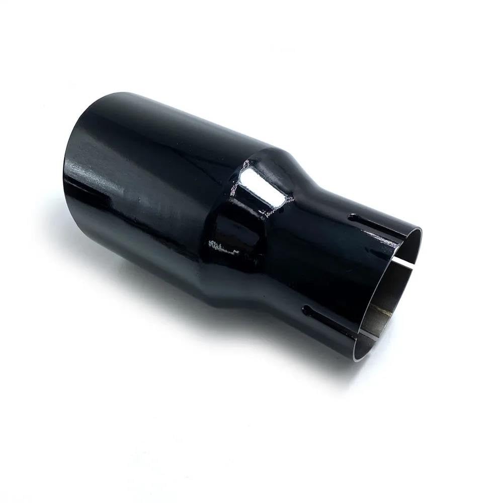 Tubo di Scarico 1 PC Auto Modificato Acciaio Inox Nero Lucido Tubo Scarico Universale Smussato Edeg Punta Marmitta Lucida Per BMW Serie Punte Scarico