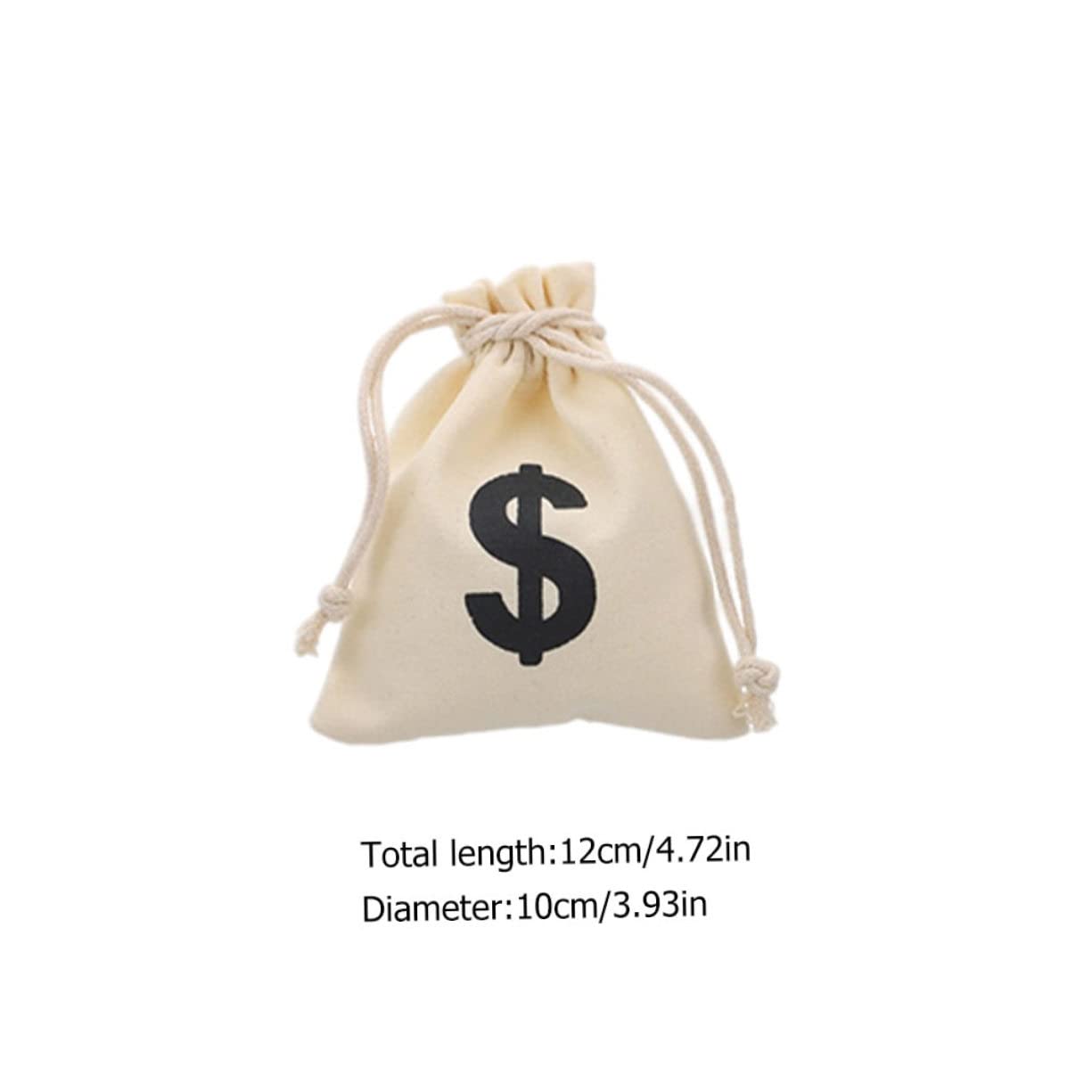 PERSELOSO Bolsas de Lona Cordón de Algodón Beige 10 Diseño de Letras Almacenamiento de Dulces y Snacks Bolsitas de Obsequio para Fiestas