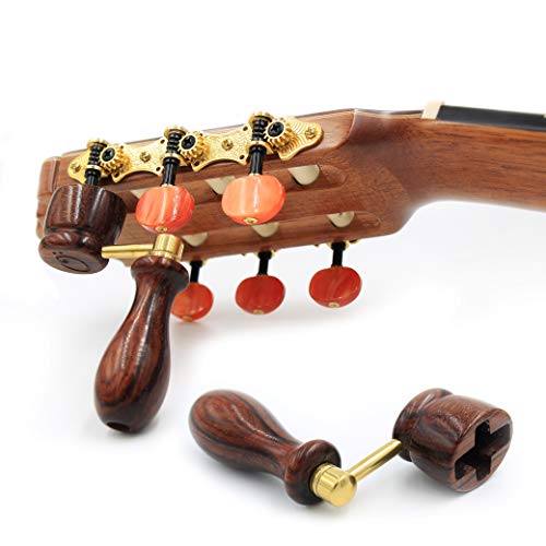 "COCOBOLO" Handcrafted Wooden Guitar String Winder by Tenor. Designed For Classical, Flamenco, Acoustic, Electric Guitars and Ukuleles. Made Of Solid Handpicked COCOBOLO Wood. Beautiful Vintage Look.
