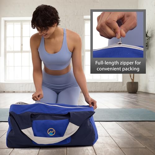 JoYnWell Large Yoga Mat Bag Carrier for Yoga Mat, Pilates Mat, Acupressure Mat, Yoga Bolster, Yoga Block, Workout Stuff, Thick, 12 Oz Canvas Tote Bags for Women with Multi-Functional 4 Zipper Pocket - Image 5