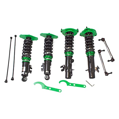 R9-HS2-040_2 compatible with MINI Cooper S (R50/R53) 2003-06 Hyper-Street II Coilover Kit w/ 32-Way Damping Force Adjustment Lowering Kit by Rev9, 32 Damping Level Adjustment