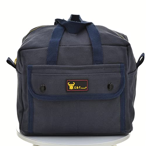 G & F Products G & F 10095 Bolsa De Ferramentas Resistente Com Zíper De Latão E Bolsos Laterais Bols