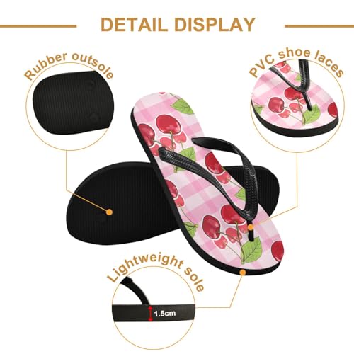 Nander Cherry Sandal Flip Flops of Men's & Women's,Beach Slippers Flip Flops Shower Shoes2
