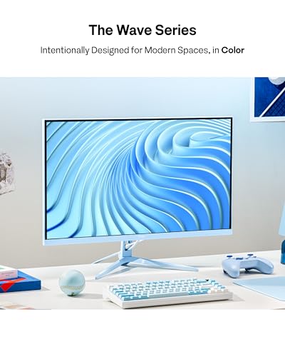Image of Pixio PX246 Wave Blue 24 inch 120Hz Refresh Rate FHD 1080p Resolution IPS Panel 4ms GTG Response Time Gaming Monitor with Adaptive Sync