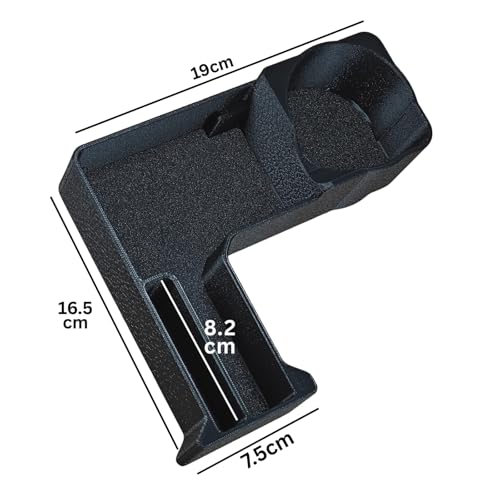 Image of Center Console Storage for Automatic Jimny, ABS Plastic, Phone Holder, Cup Holder, Card Holder (Pack of 1)