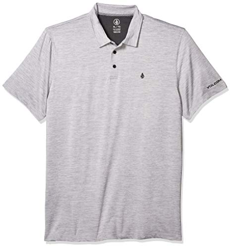 Volcom Men's Hazard Performance Polo Grey Large