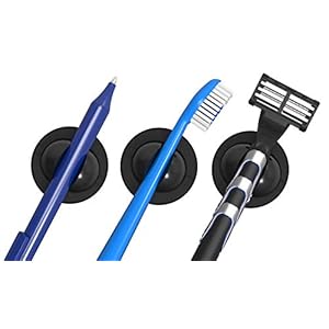 Schneider Klick-Fix universele houder (zelfklevende houder voor tandenborstels, kabels, pennen en nog veel meer tot max. 150g) set van 5, zwart