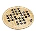Produktbild Relaxdays Solitaire Spiel, rundes Spielbrett, 33 Kugeln, Kinder & Erwachsene, 1 Spieler, Holz Brettspiel, natur/schwarz