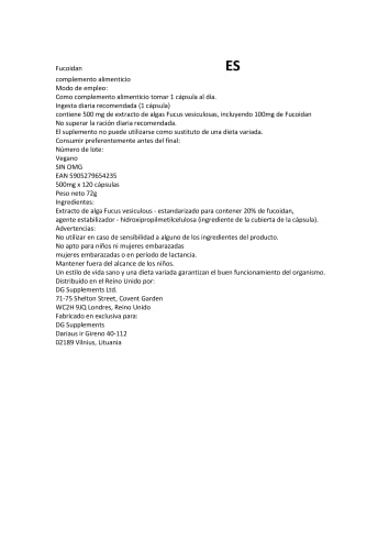 Hepatica Fucoidan Blasentang 500mg 120 Vegane Kapseln, Laborgeprüft , Hochdosiert, Nicht GVO & Glutenfrei