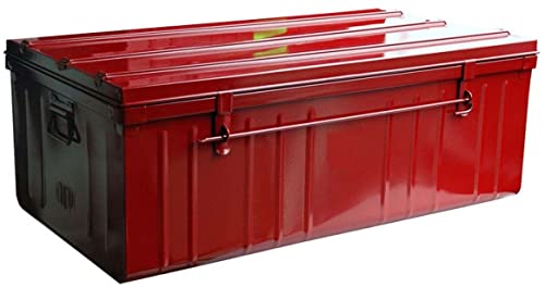 Pierre Henry Malle de Rangement en métal Rouge 175 litres