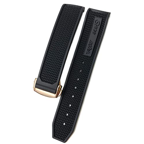 Bracelet montre silicone pour Omega Speedmaster avec boucle acier luxe