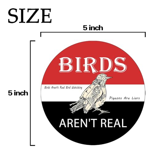 Image of 2 Pack Birds aren't Real Bumper Sticker for Car,Funny Stickers President Decal Bumper Suitcase Trucks Window Laptop Waterproof Decal Sticker 5 Inch
