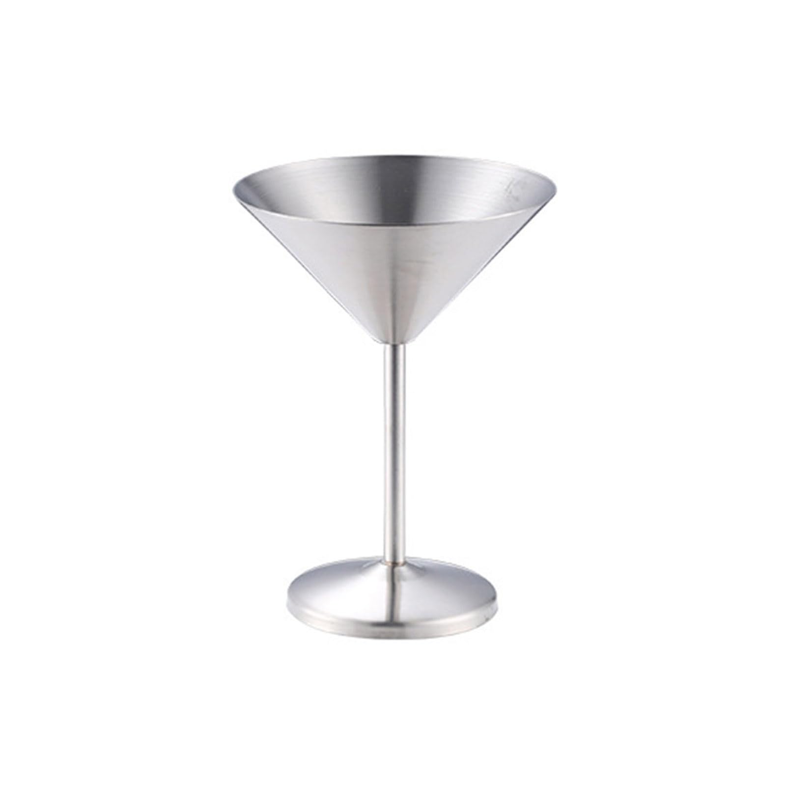 V Shaped Stainless Steel Cocktail Cup with Pedestal Base for Home Gatherings, Table Display, and Cocktail Serving V Shaped Cup Pedestal Drinkware Brushed Metal Goblet Tabletop Drink Vessel Party Decor