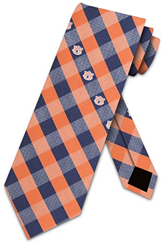 Auburn Ties Check Poly Mens Tigers Necktie by Eagles Wings
