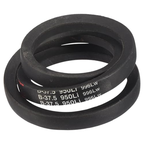 Image of Uxcell 3 Pack B37 1 /2 Classic Wrapped V-Belt, 40 inch Outside Circumference, Black, Industrial Rubber V-Belt